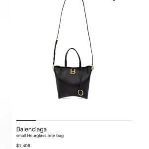 Balenciaga Black Crossbody Bag with Gold Accents